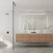 a bathroom with a tub, sink, and mirror related to Elevate Your Bathroom Style: Unlock the Secrets of Valances for Bathroom Windows
