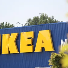 a blue and yellow ikea building with trees in the background related to Elevate Your Home Decor with the Versatile Ikea Bonde Sideboard