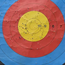a close up of a bulls eye on a wall related to Curtain Valances Target