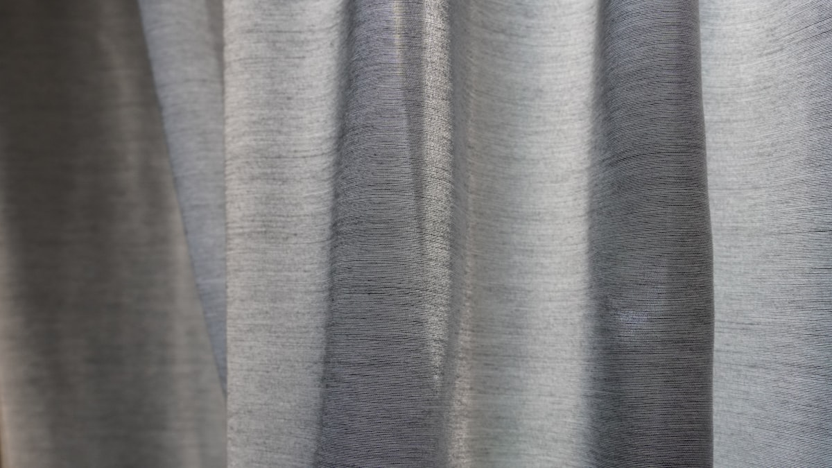 a close up of a grey fabric related to Grey Valance Curtains