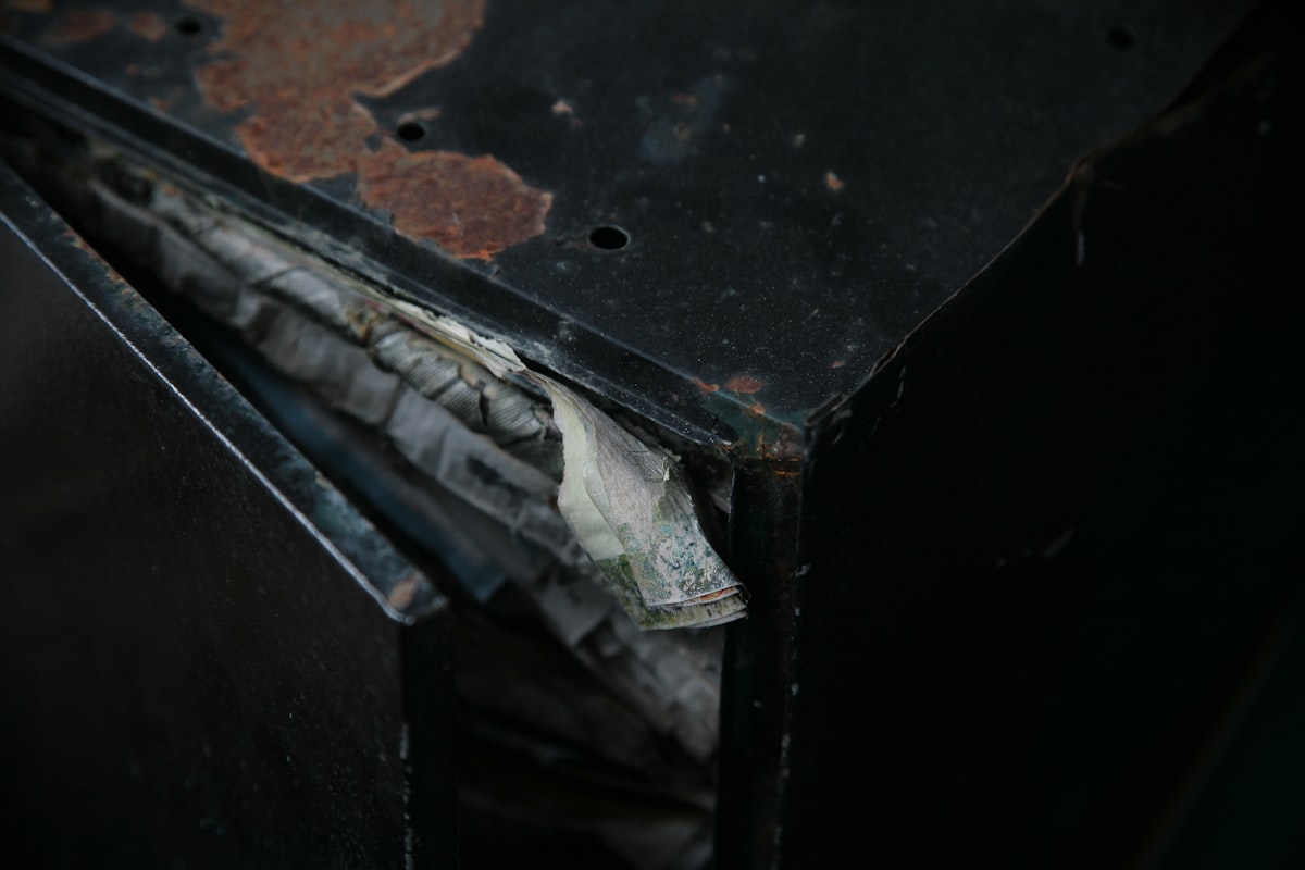 a close up of a piece of metal with rust on it related to Revamping Your Home with a Distressed Black Sideboard