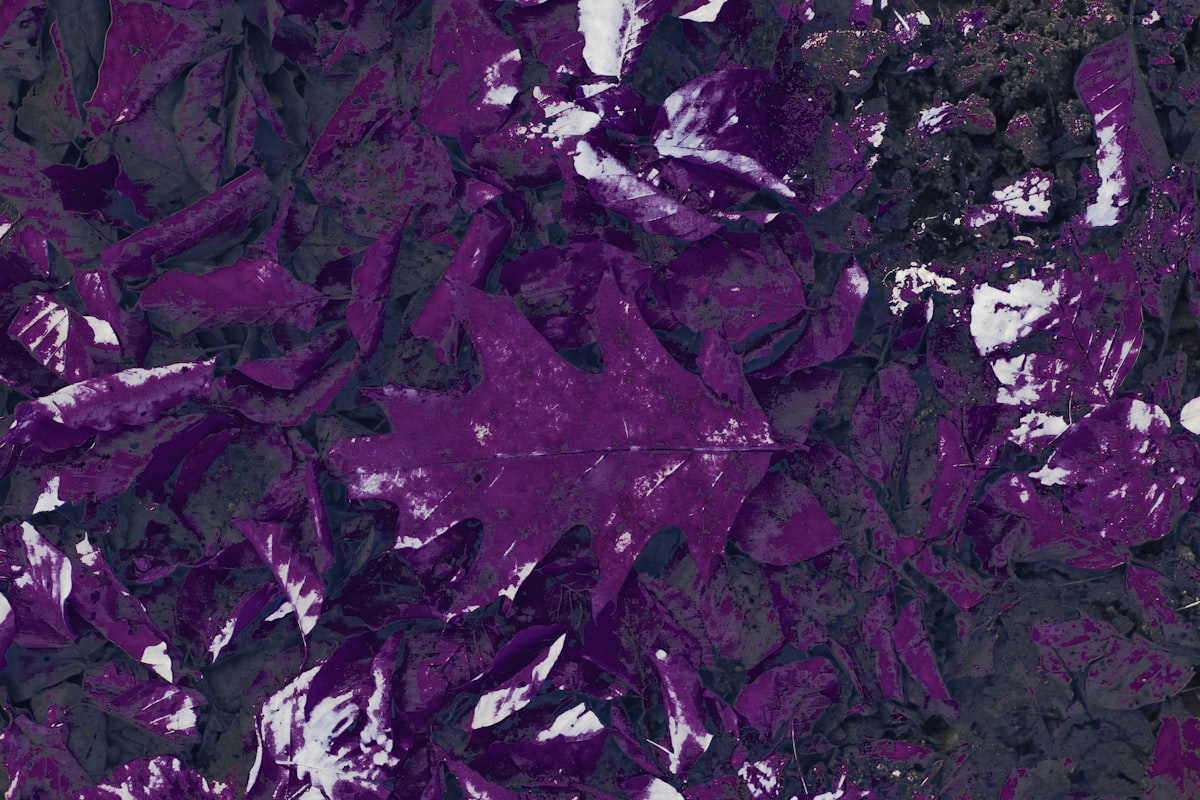 A close up of a purple and black marble related to Blend into Elegance with Purple Camo Bedding