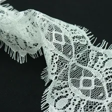 a close up of a white lace on a black background related to Elegant Touch of White Lace: Exploring the Beauty of White Lace Window Valances