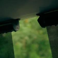 a close up of a window with a blind related to Vertical Blind Valance Clips - Enhance Your Window Treatment