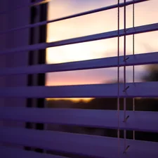 a close up of a window with the blinds closed related to Venetian Blind Valance Clips
