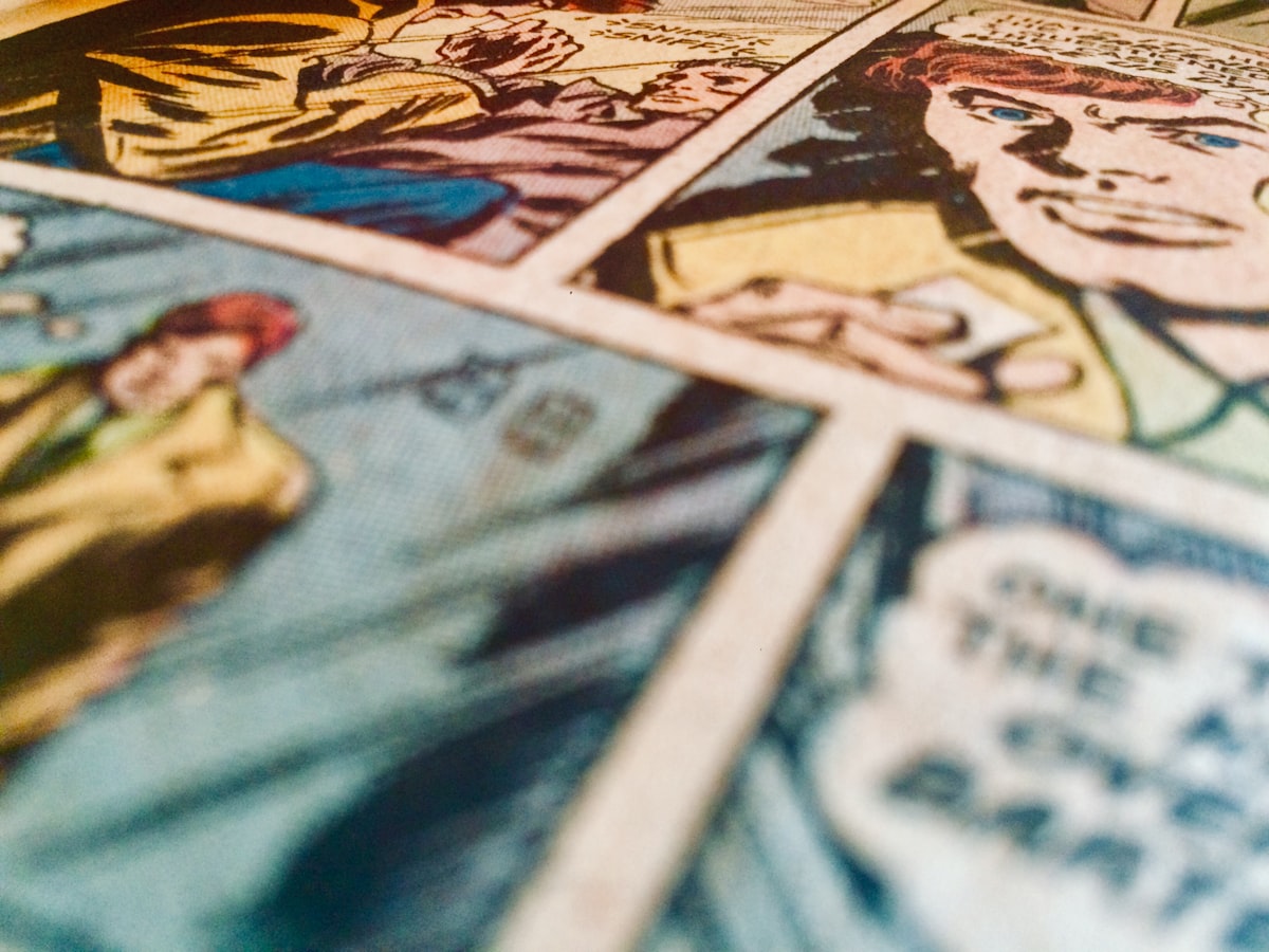 a close up of comics on a table related to Transform Your Bedroom with Comic Book Bedding: A Fun and Unique Style