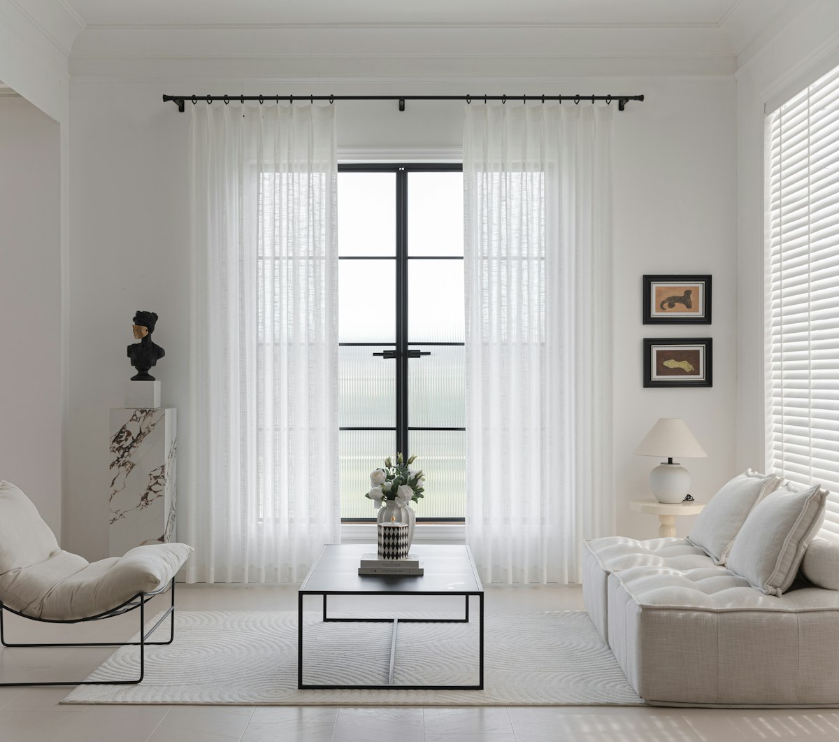 A close-up shot of EZcurtain Willow Embossed Sheer Curtains, revealing the delicate, textured pattern that adds an artistic touch to any space. EZcurtain drapes are not just a window treatment; they are a foundational piece that softens the natural light, provides a touch of privacy, and creates a beautifully balanced, tranquil atmosphere in the home. Thanks for using our photos! If you include a link to our website wherever you use them, it would be a huge help to us: ezcurtain.com. For more photos, please contact collab@ezcurtain.com related to Elevate Your Windows with Sheer Curtains and Valance