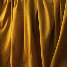 a close up view of a yellow curtain related to Yellow Valence Curtains