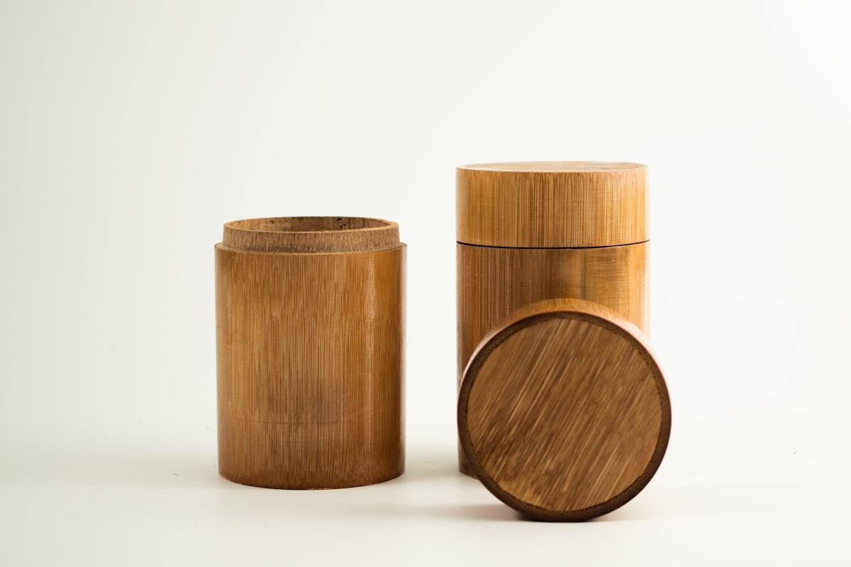 a couple of wooden containers sitting next to each other related to Elevate Your Kitchen Style with Bed Bath and Beyond Canister Sets