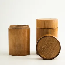 a couple of wooden containers sitting next to each other related to Elevate Your Kitchen Style with Bed Bath and Beyond Canister Sets