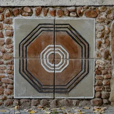 a door in a brick wall related to Entryway Tile Medallions: Adding Elegance to Your Home's Foyer