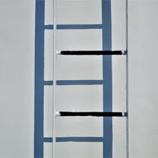 a ladder leaning up against a white wall related to 3 Inch Rod Pocket Valances