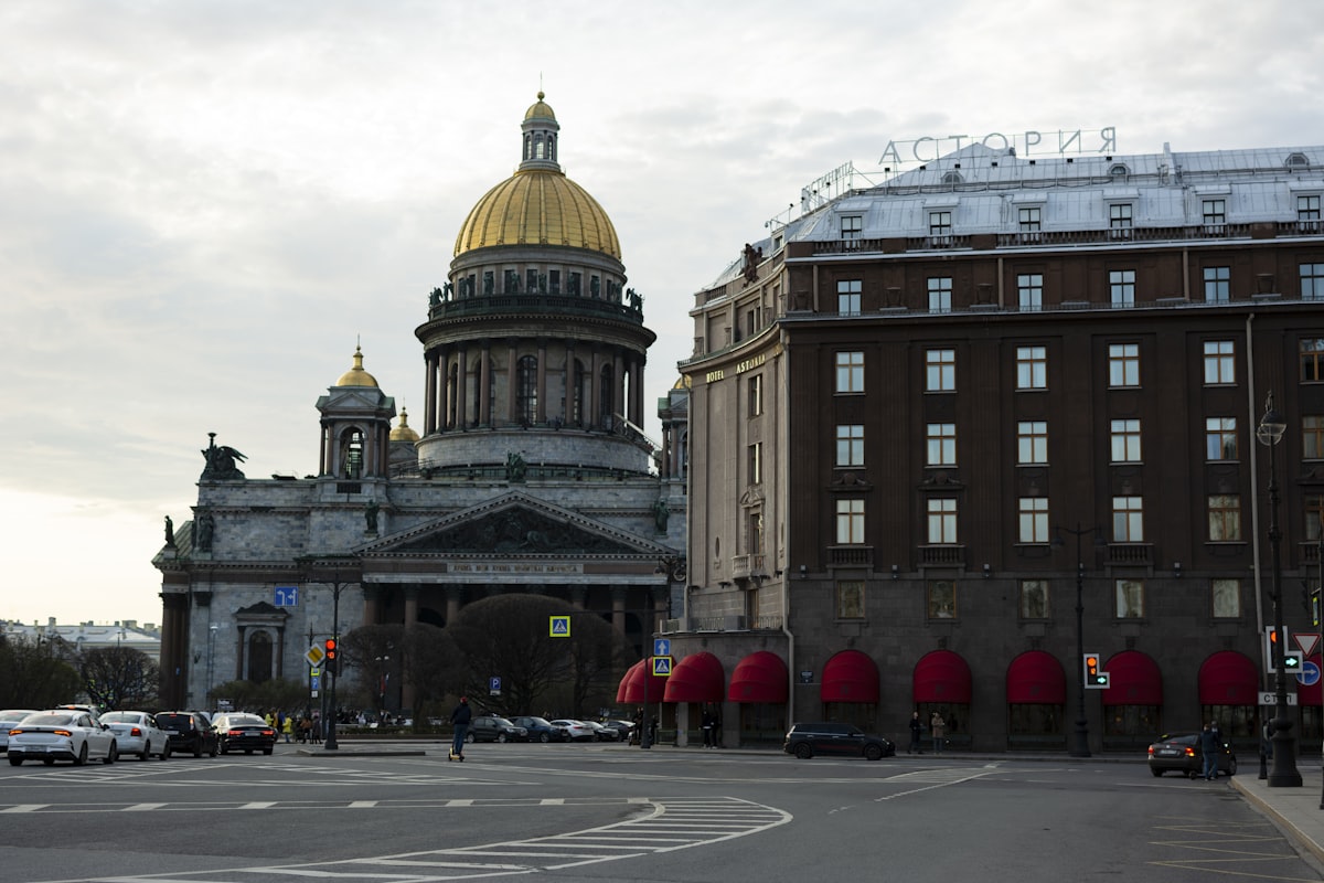 a large building with a gold domed roof related to Experience the Ultimate Retreat in St Petersburg