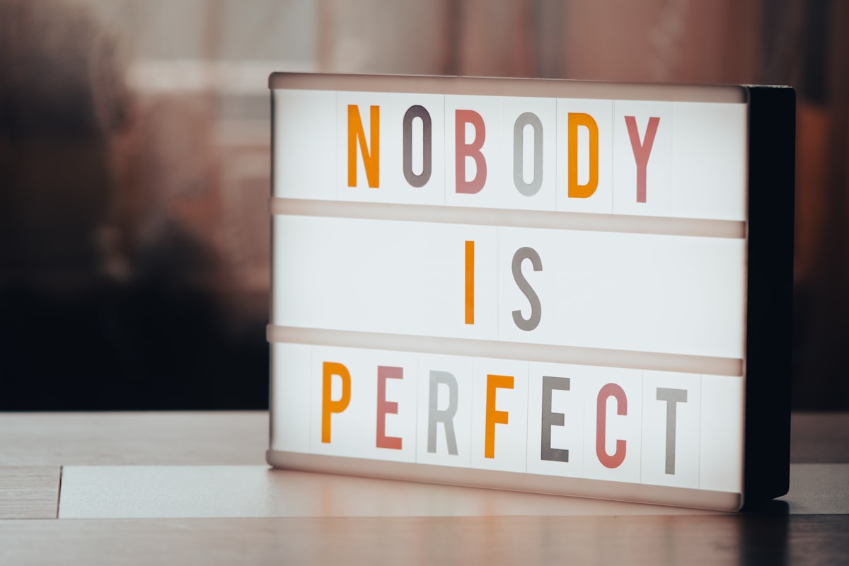 a light box that says nobody is perfect related to Finding the Perfect Valence for Your Windows Curtains