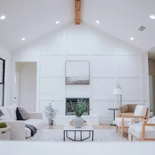 a living room filled with furniture and a fire place related to Enhance Your Home's First Impression with a Ceramic Tile Entryway