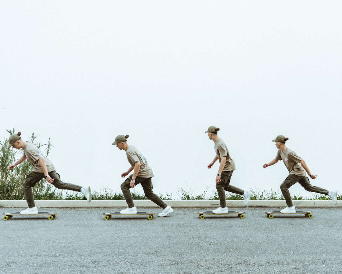 a man riding a skateboard down a street related to Exploring the Versatility of Sideboards: A Comprehensive Guide