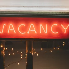a neon sign that says vacancy on it related to Valances for Sale