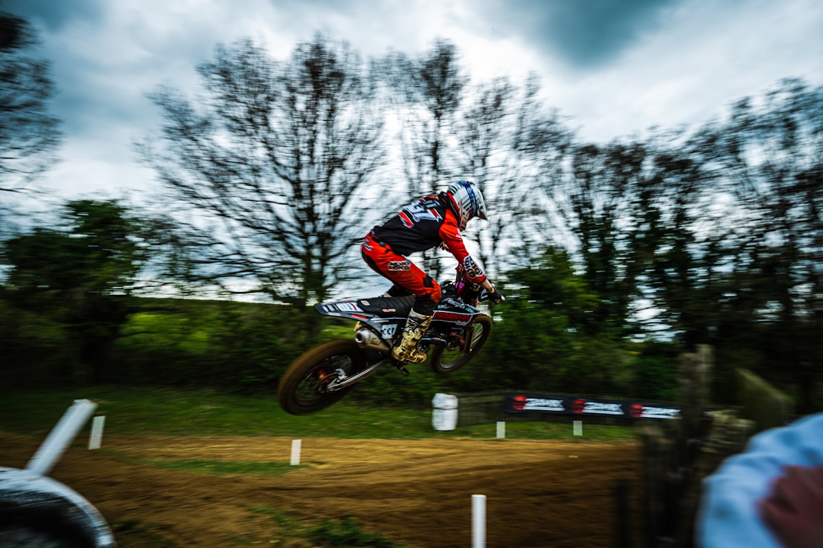 a person on a dirt bike in the air related to Fox Racing Bedding: Elevate Your Bedroom with Bold Style and Comfort