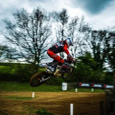 a person on a dirt bike in the air related to Fox Racing Bedding: Elevate Your Bedroom with Bold Style and Comfort