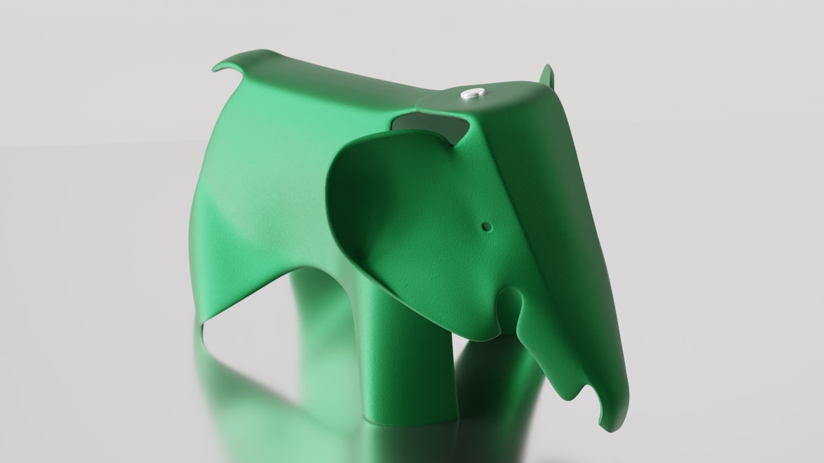 A playful reinterpretation of the iconic Eames Elephant, this design channels childlike wonder into a sleek, modern silhouette. A whimsical yet thoughtful piece that bridges toy and sculpture. related to Transform Your Bedroom with an Elephant-Inspired Bed Set