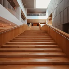 a set of wooden stairs leading up to a building related to Building a Wooden Valance: Step-by-Step Guide