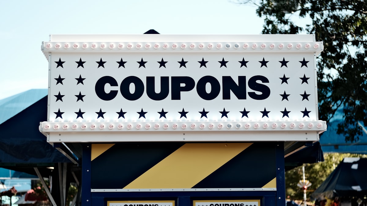 a sign that says coupons on it related to Score Big Savings with Bed Bath & Beyond Coupons