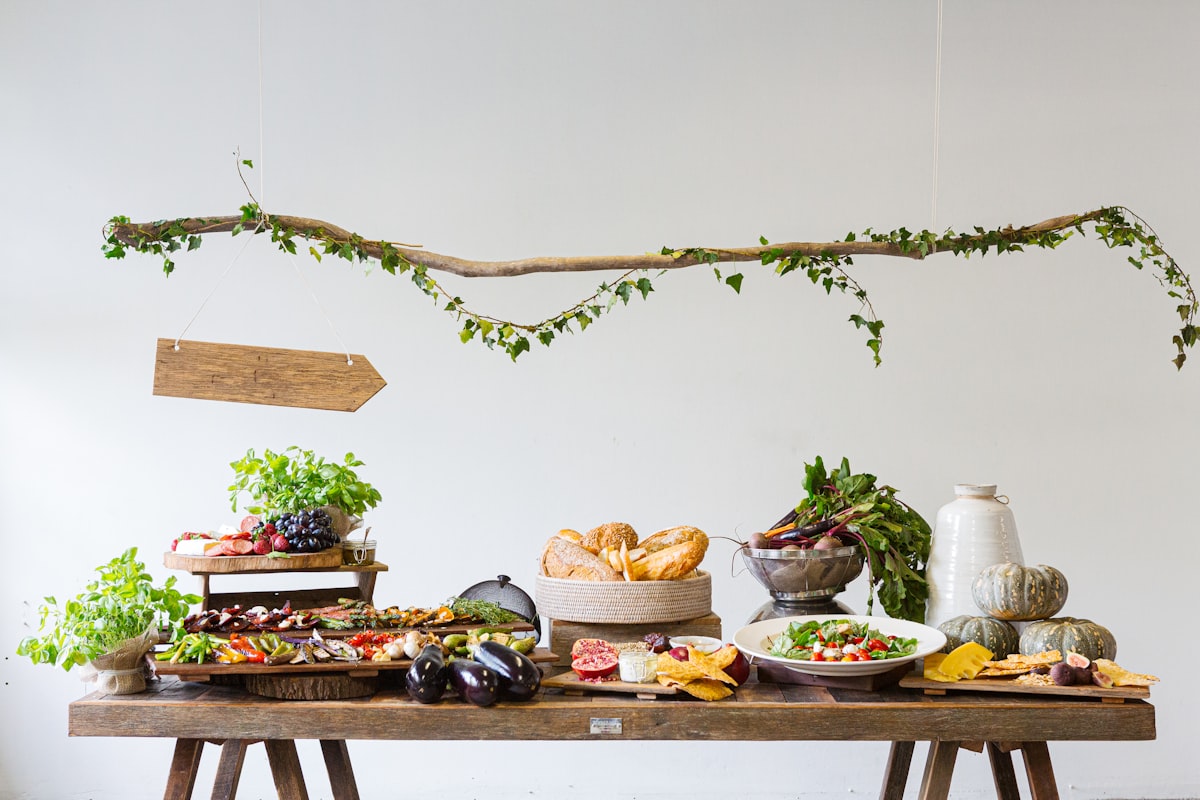 a table spread, buffet setting,  related to The Ultimate Showdown: Sideboard vs Buffet