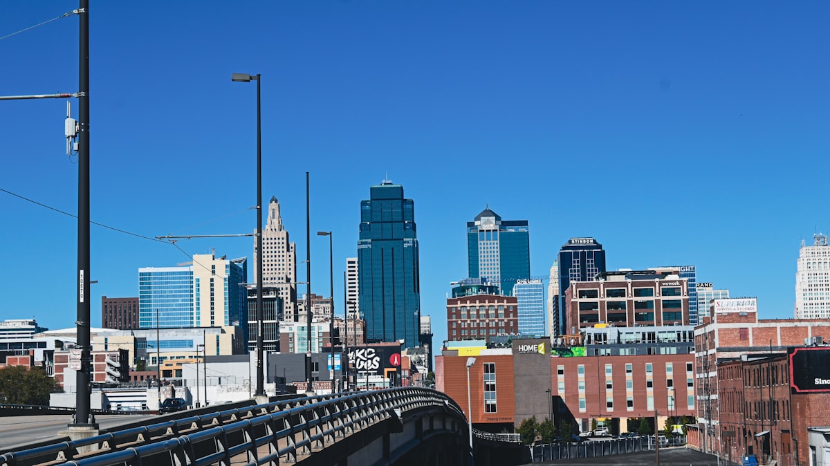a view of a city from a bridge related to Explore the Charm of a Classic Kansas City Bed and Breakfast