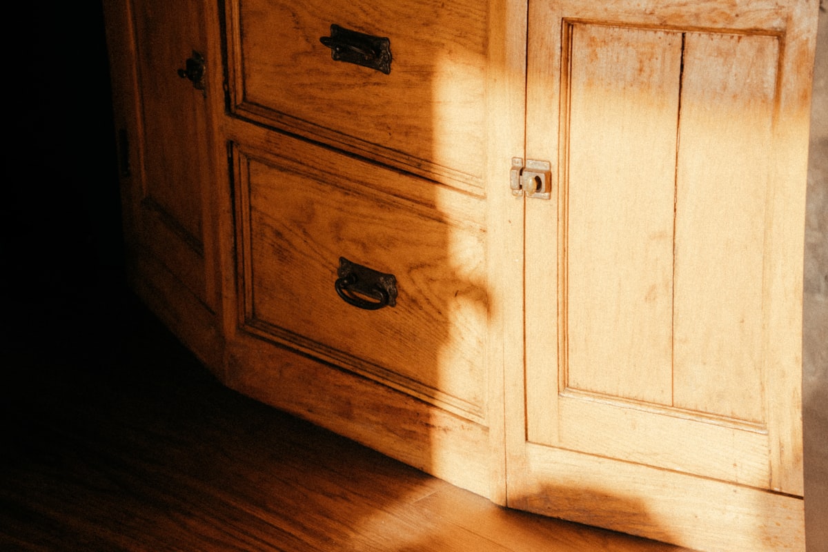 A wooden dresser sitting on top of a hard wood floor related to The PerfectAddition to Your Dining Room: Oak Sideboards and Buffets