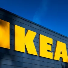 a yellow ikea sign on the side of a building related to Maximizing Your Home Storage with Sideboards and Buffets from IKEA