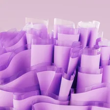 "Abstract geometric violet wallpaper". 8k resolution. Made in Blender 3.6.4, Cycles. @alexshuperart related to Transform Your Bedroom with Elegant Purple Ruffle Bedding