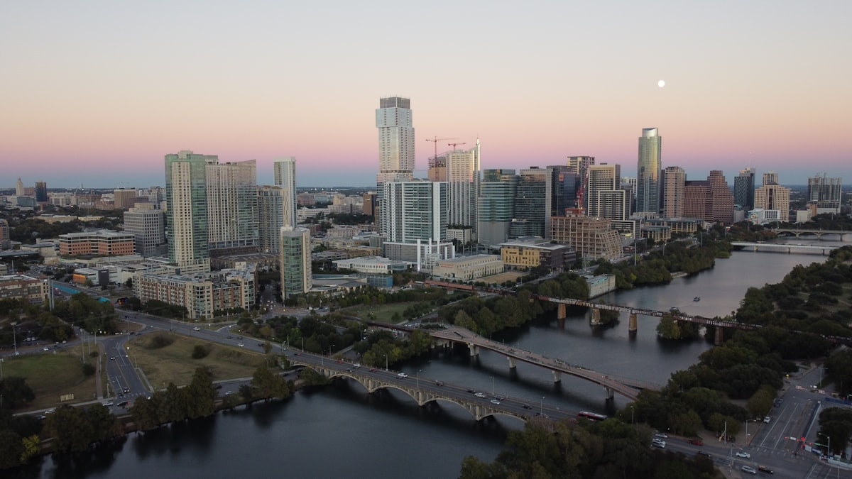aerial view of city buildings during daytime related to Discover Austin's Charm: A Cozy Bed and Breakfast Getaway
