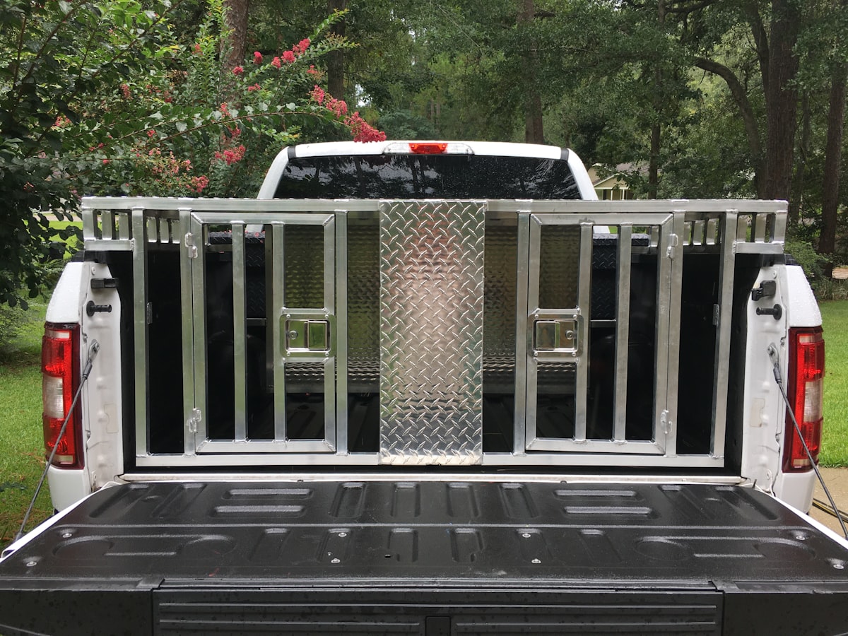 Aluminum Dog Box, 5" Over the Rail, Two Bay related to Explore the Best Truck Beds for Sale: Top Picks and Options