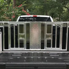 Aluminum Dog Box, 5" Over the Rail, Two Bay related to Explore the Best Truck Beds for Sale: Top Picks and Options