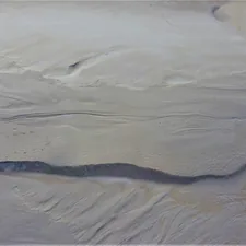 an aerial view of a river in the sand related to Transform Your Truck with White Bed Liner Paint: A Durable and Stylish Choice
