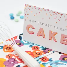 any excuse to eat cake card related to DIY Valances: Easy to Make Valances for Your Windows