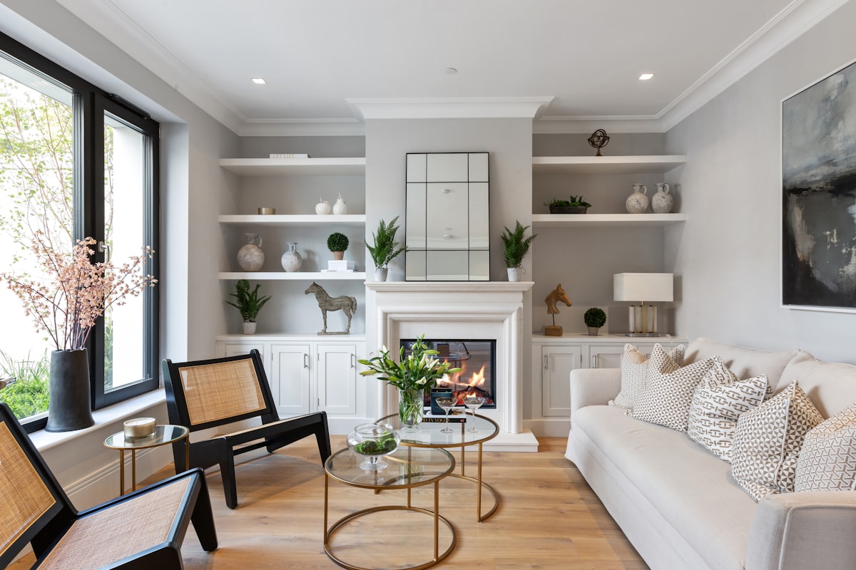 Armony between wood flooring and furniture  related to Elevate Your Living Room with Stunning Curtain Valance Ideas