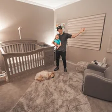 Baby boy nursery and dog related to Valances for Nursery