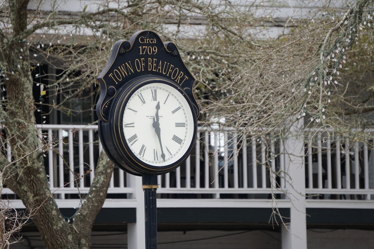 Beaufort town clock. related to Discover the Charm of Beaufort: A Comprehensive Guide to Bed and Breakfasts