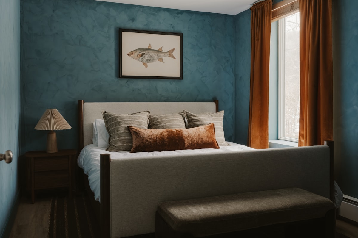 Bedroom (IG: @clay.banks) related to The Art of Soft Furnishing: Drapes and Valances Explained