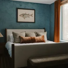 Bedroom (IG: @clay.banks) related to The Art of Soft Furnishing: Drapes and Valances Explained