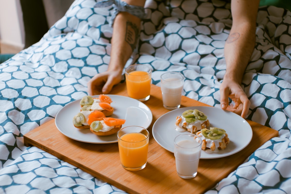 Birthday breakfast in bed for my sweet hubb, in Barcelona related to The Ultimate Breakfast in Bed Experience