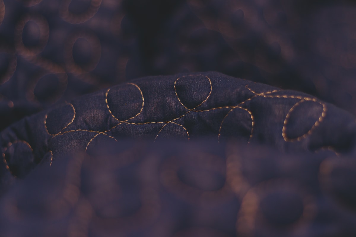 black and white abstract painting related to Velvet Quilted Coverlet