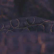 black and white abstract painting related to Velvet Quilted Coverlet