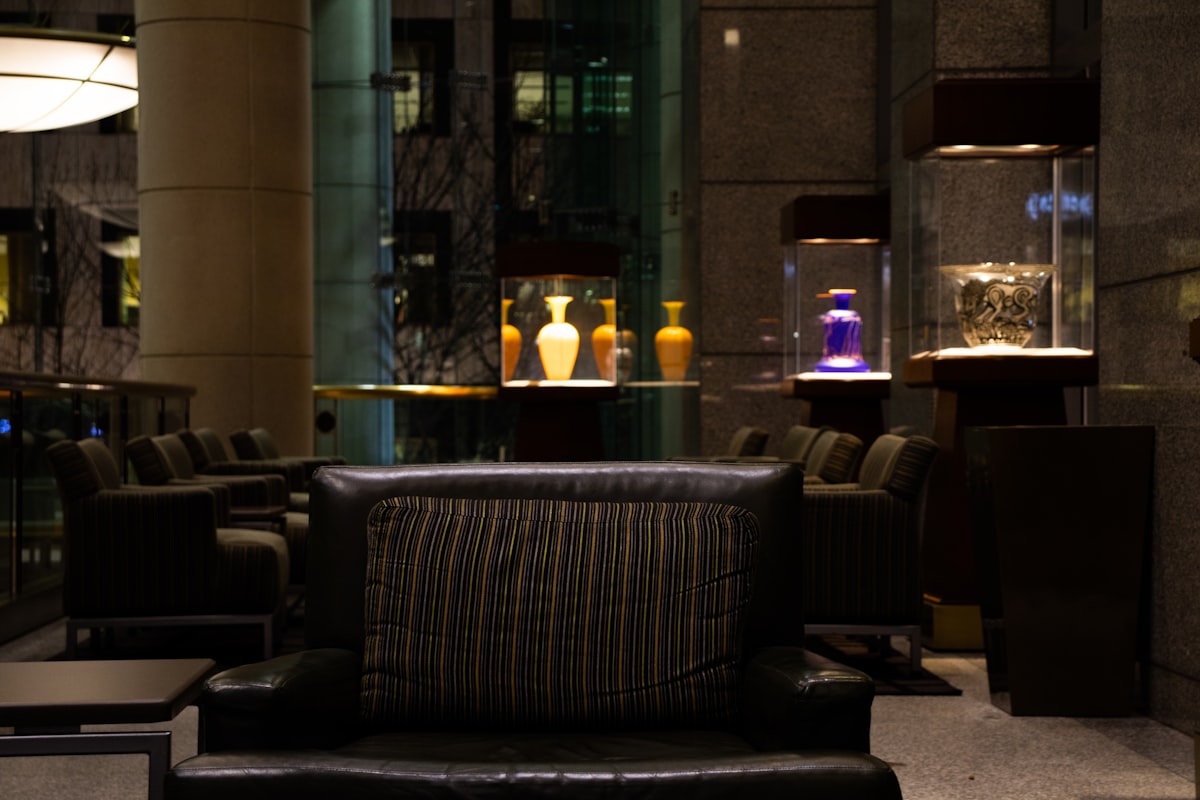 black and white striped sofa chair related to Exploring the World of Luxurious Canopy Beds
