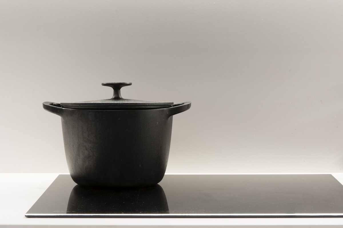 black ceramic bowl with lid related to The Benefits of a Large Cast Iron Chiminea for Your Backyard