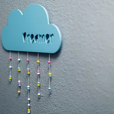 blue hanging decor related to Dreaming Up a Seuss-Tastic Nursery