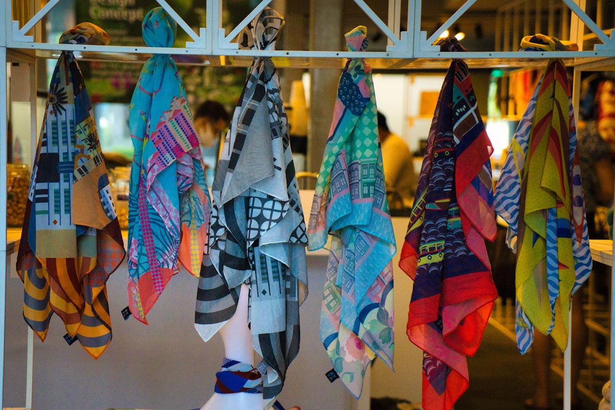 blue red and yellow textiles related to Scarf Valance Hanging Ideas: Transforming Your Windows with Style