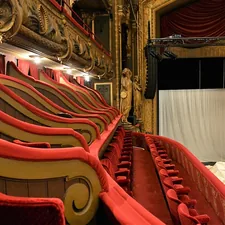 "Bourla Theatre (also known as Bourlaschouwburg) is a theatre located in Antwerp that seats around 900.  The Bourla is the last remaining municipal theatre in Europe with original stage machinery, which fill five levels above and below the stage. The building has been named a protected building since 1938, and therefore is regarded among the most important historic buildings in Belgium." [from Wikipedia] related to Dreaming on Stage: The Unique Concept of Theatre with Beds