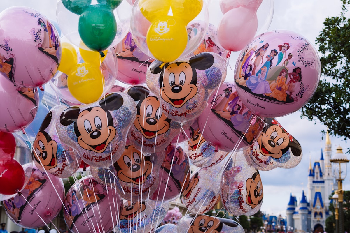 Bright, crisp architectural details and scenic views captured throughout Magic Kingdom Park in Florida. Ideal for content creators and editors looking for high-quality, professional imagery representing family travel, landmark architecture, and iconic vacation destinations. related to Dream Magic: Mickey Mouse Bedding Set for Your Little Ones